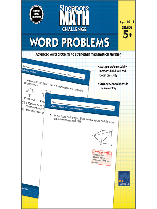 Title details for Singapore Math Challenge Word Problems, Grades 5-8 by Singapore Math - Wait list